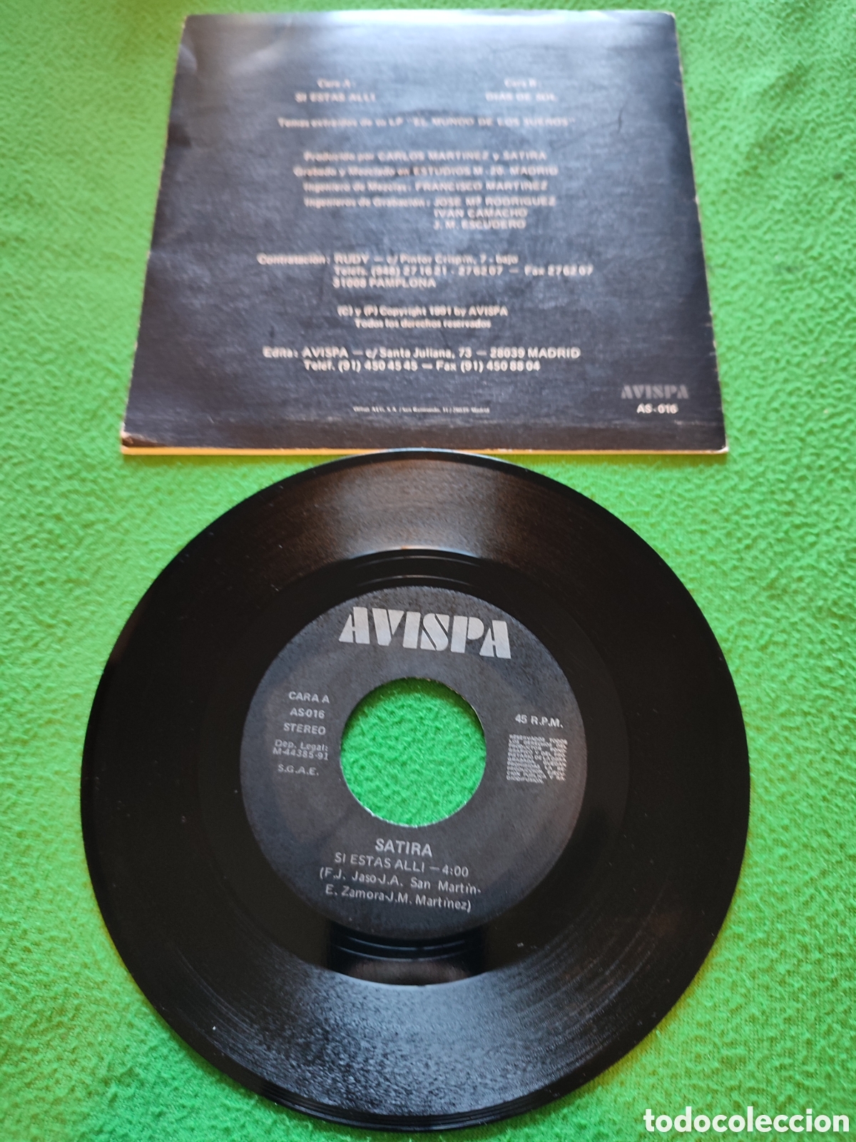 Discos de vinilo: S&aacute;tira - Si est&aacute;s alli - Foto 2