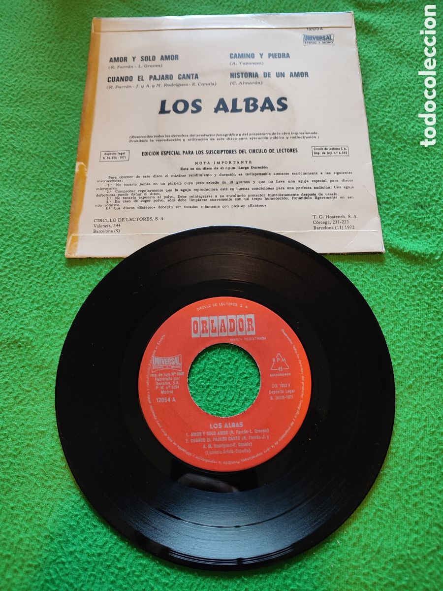 Discos de vinilo: Los Albas - Historia de un amor+ 3 - Foto 2