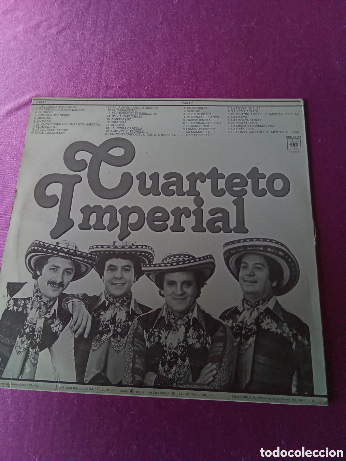 Discos de vinilo: CUARTETO IMPERIAL LP P/1/4/4 - Foto 2