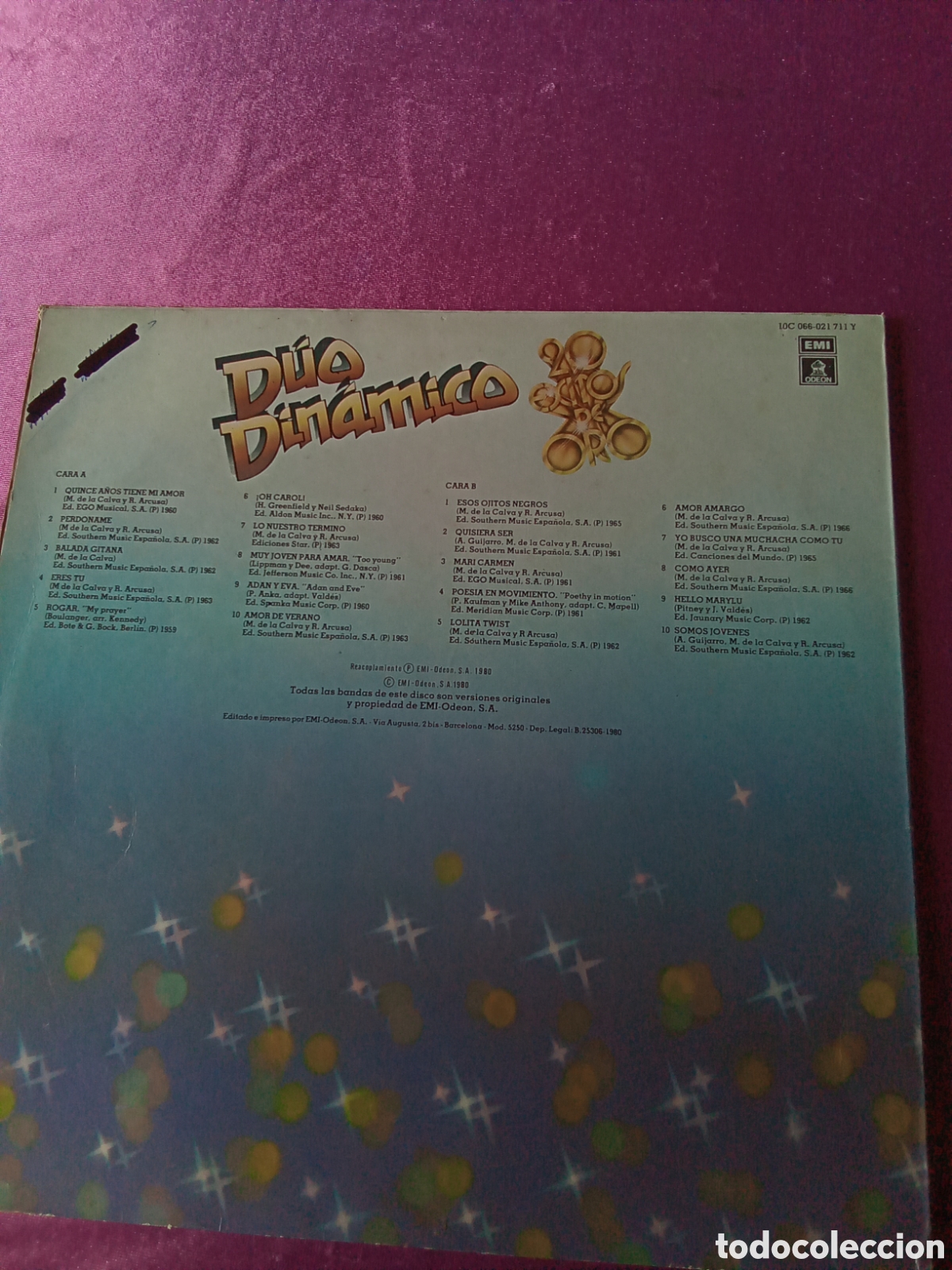 Discos de vinilo: DUO DIN&Aacute;MICO VERSIONES ORIGINALES &Eacute;XITOS DE ORO.P/1/4/4 - Foto 2