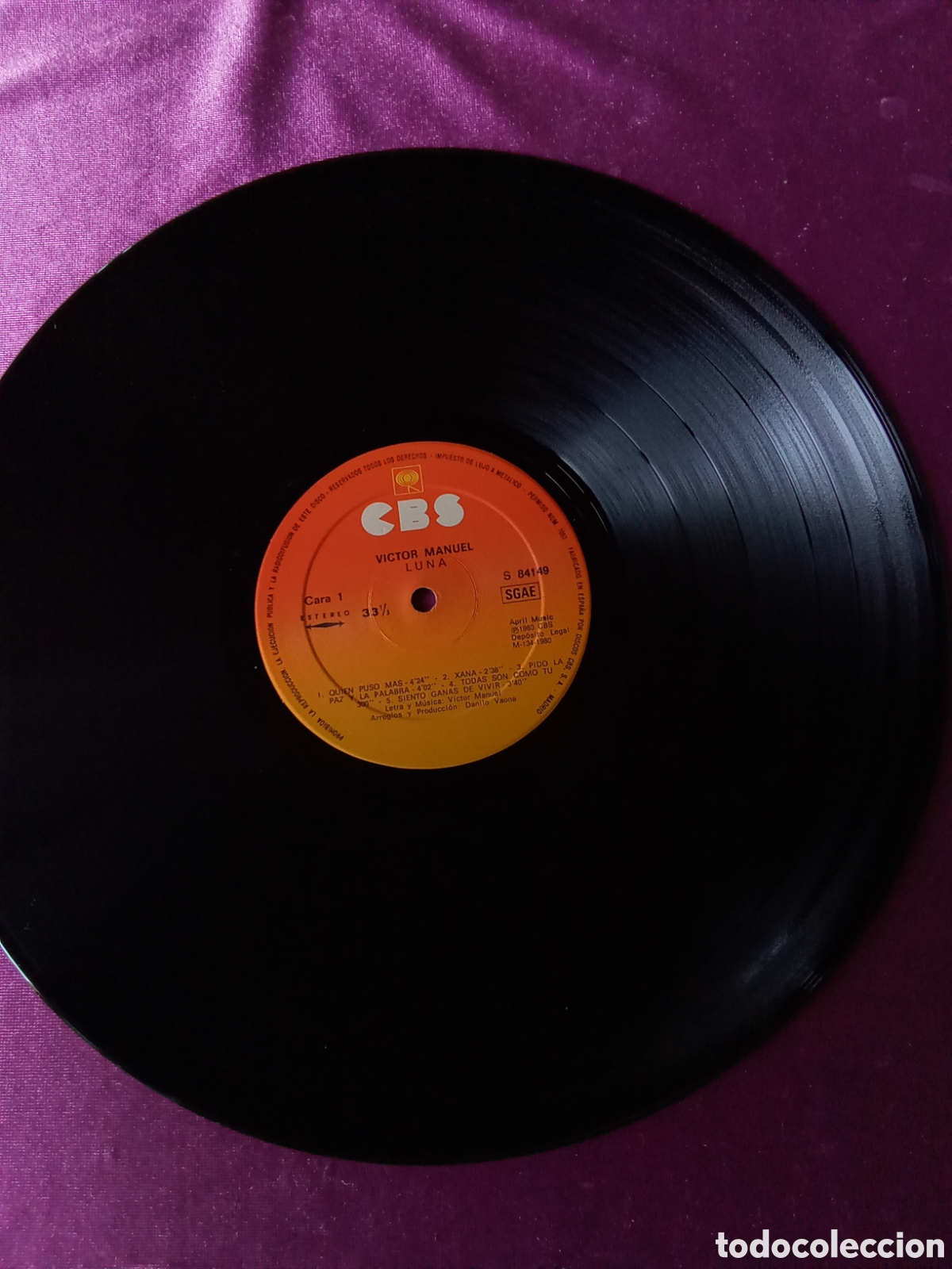 Discos de vinilo: VICTOR MANUEL LUNA LP L23 5 1 - Foto 4