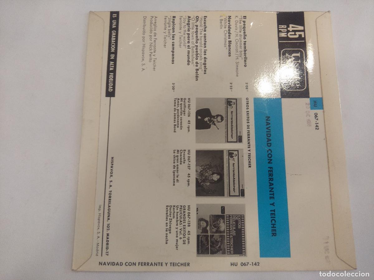Discos de vinilo: NAVIDAD CON FERRANTE Y TEICHER/SINGLE. - Foto 3