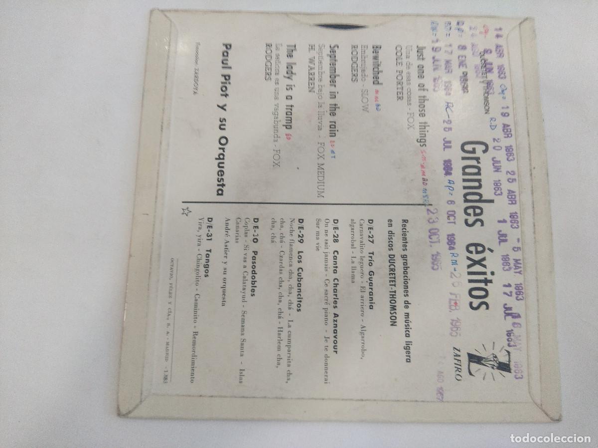 Discos de vinilo: PAUL PIOT Y SU ORQUESTA/GRANDES EXITOS/SINGLE. - Foto 3