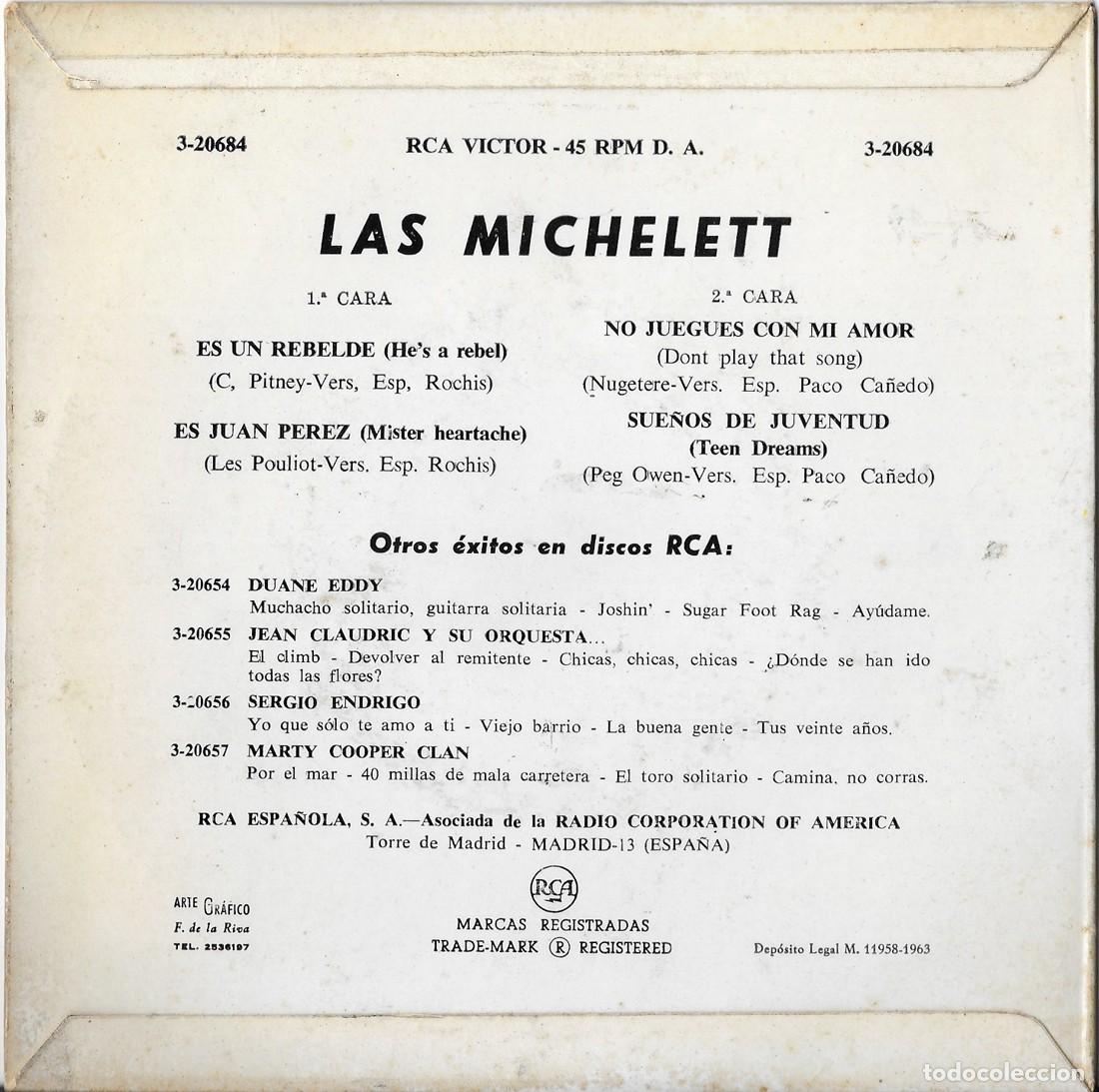 Discos de vinilo: THE MICHELETT EP GRANDES EXITOS RCA 1963 - Foto 2