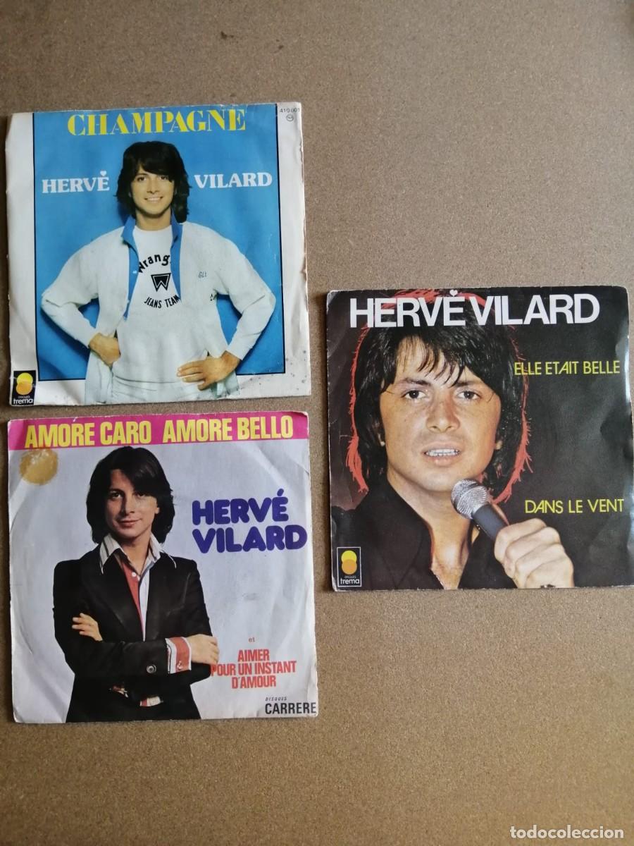 Discos de vinilo: DISCO SINGLE. HERVE VILARD (TRES DISCOS) - Foto 1