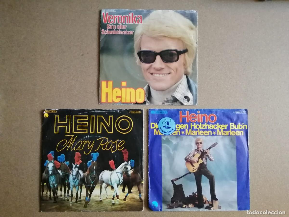 Discos de vinilo: DISCO SINGLE. HEINO (TRES DISCOS) - Foto 1
