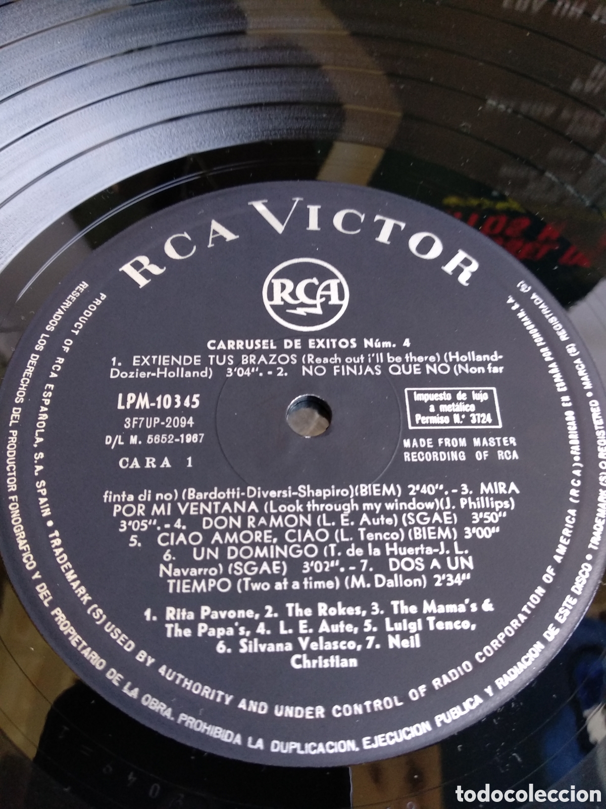 Discos de vinilo: CARRUSEL DE &Eacute;XITOS 4, SPAIN, RCA, 1967, J.5 - Foto 4
