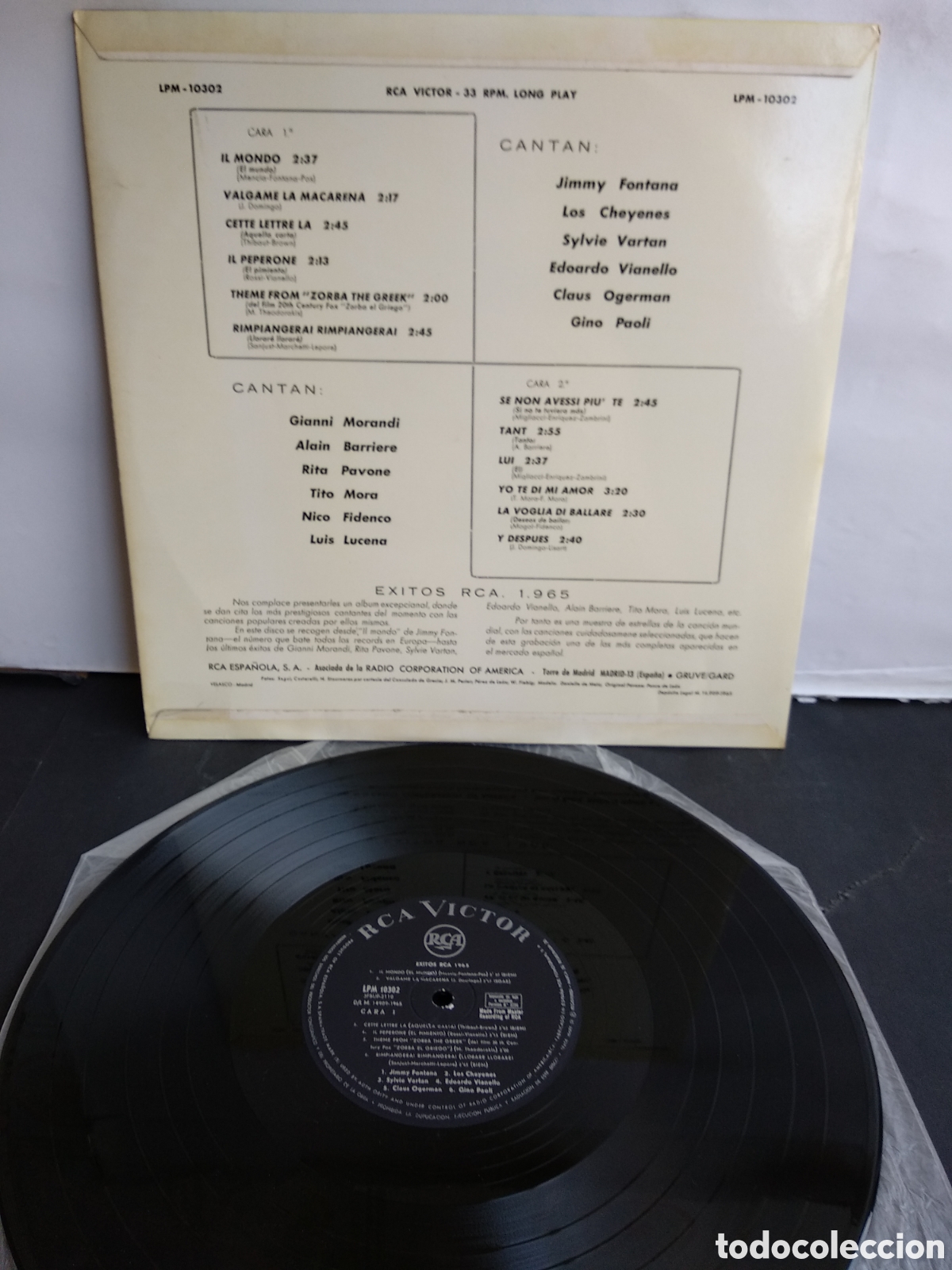 Discos de vinilo: EXITOS RCA, SPAIN, RCA, 1965, J.5 - Foto 2