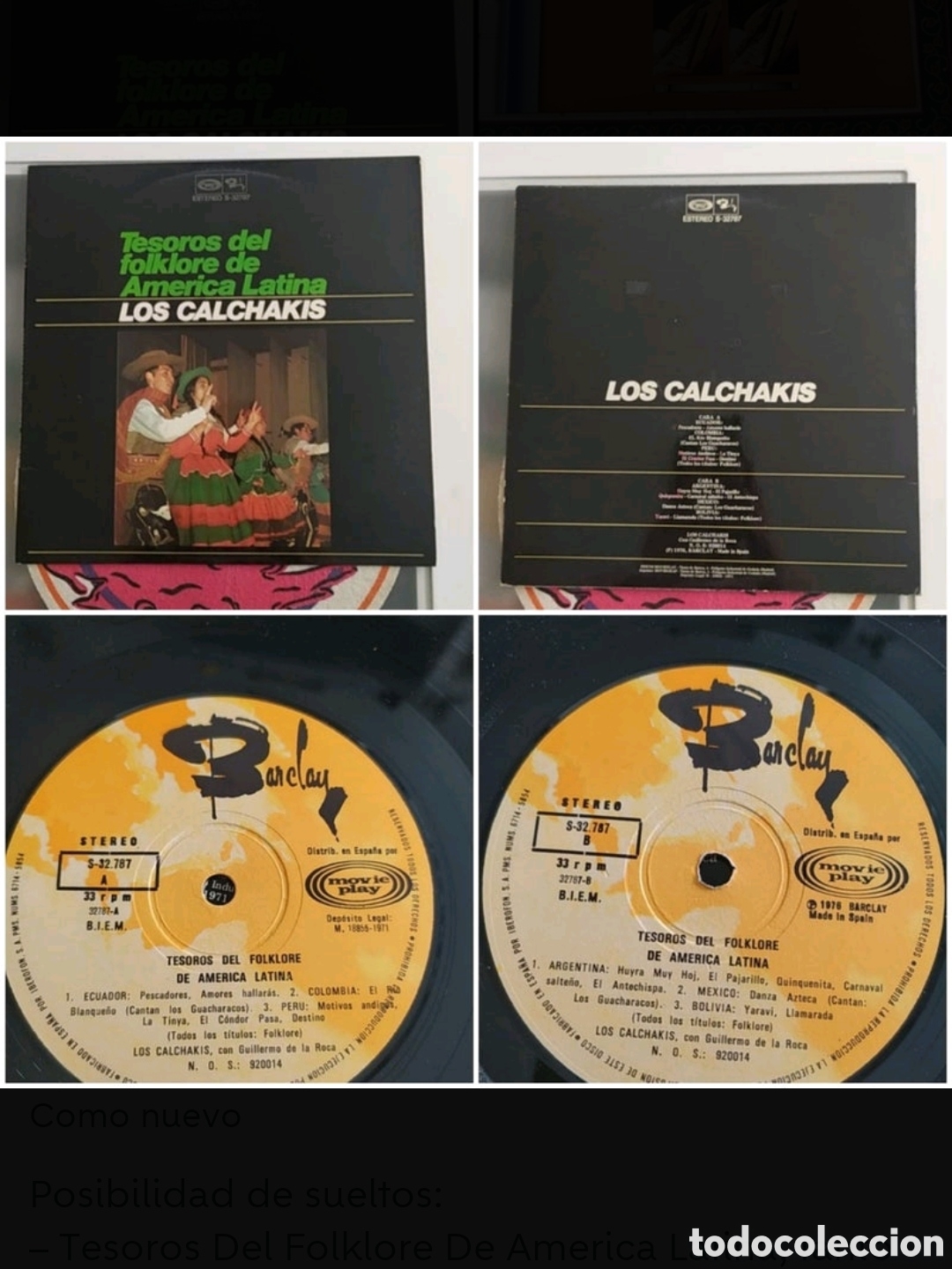Discos de vinilo: Lote 3 Lps Los Calchakis - Foto 2