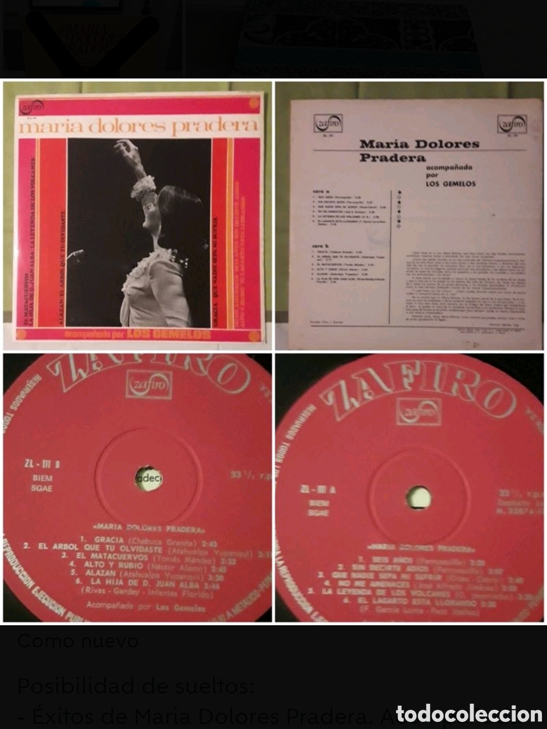 Discos de vinilo: 5 Lps Maria Dolores Pradera - Foto 3