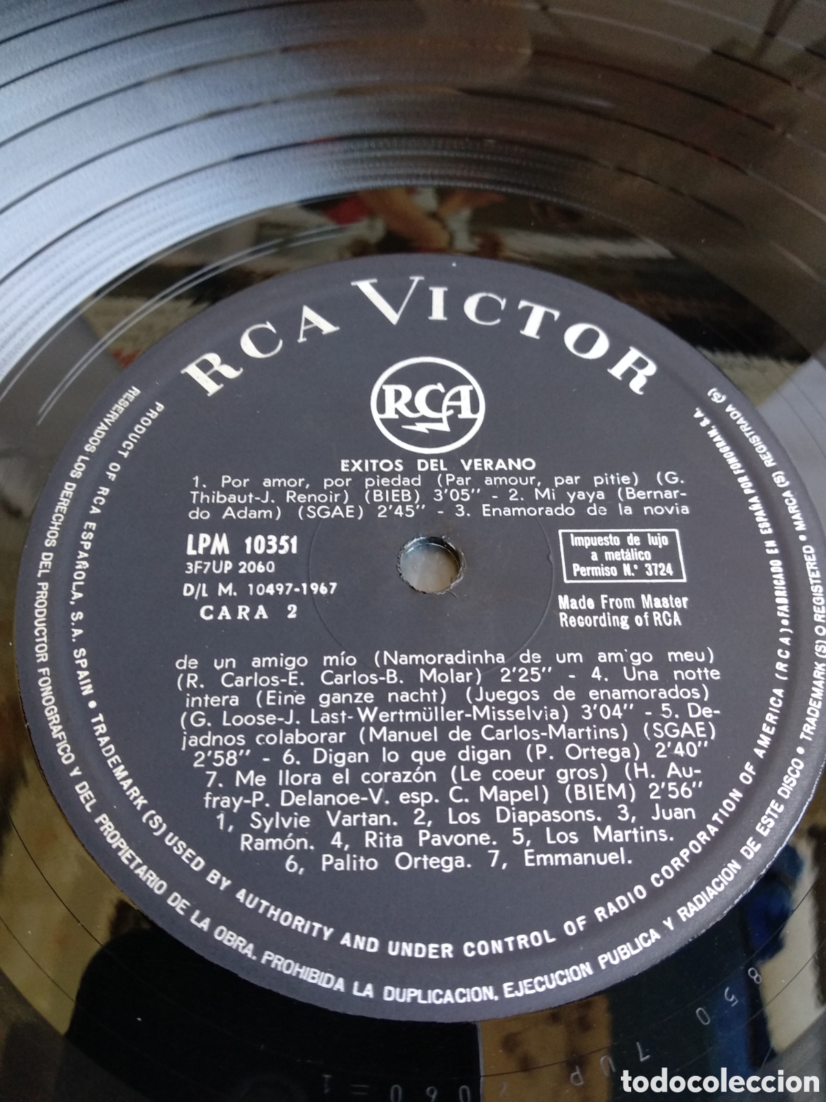 Discos de vinilo: &Eacute;XITOS DEL VERANO, SPAIN, RCA, 1967, FUNDA VG, VINILO VG+ - Foto 4
