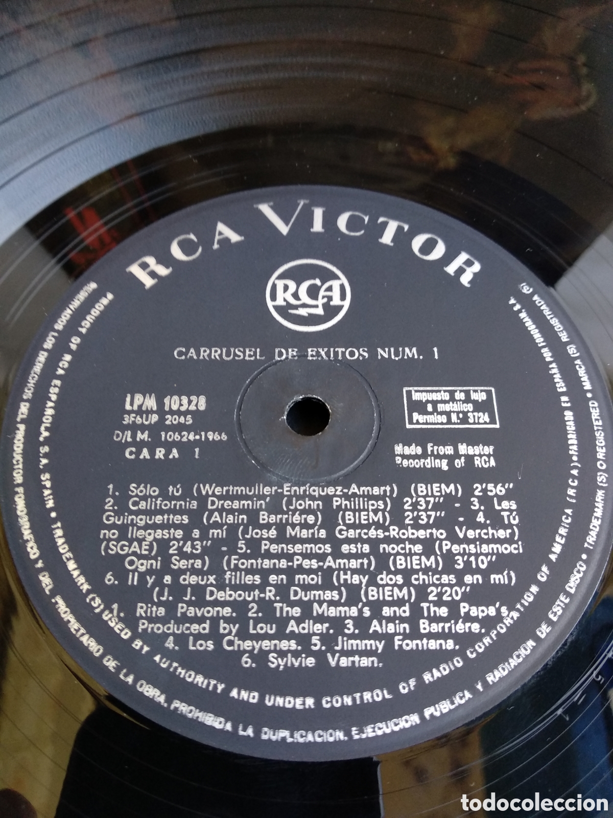 Discos de vinilo: CARRUSEL DE &Eacute;XITOS 1, SPAIN, SPAIN, RCA, 1966, J.5 - Foto 4