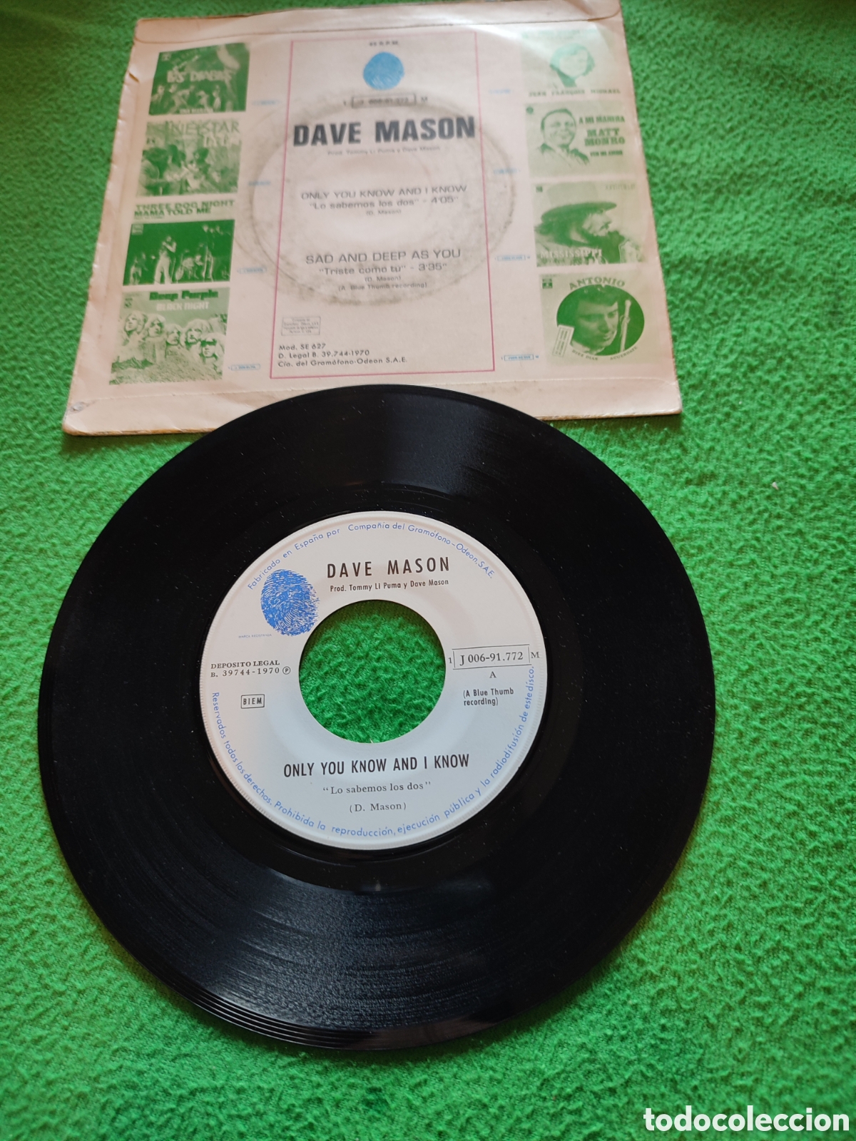 Discos de vinilo: Dave Mason - Only you know and i know - Foto 2