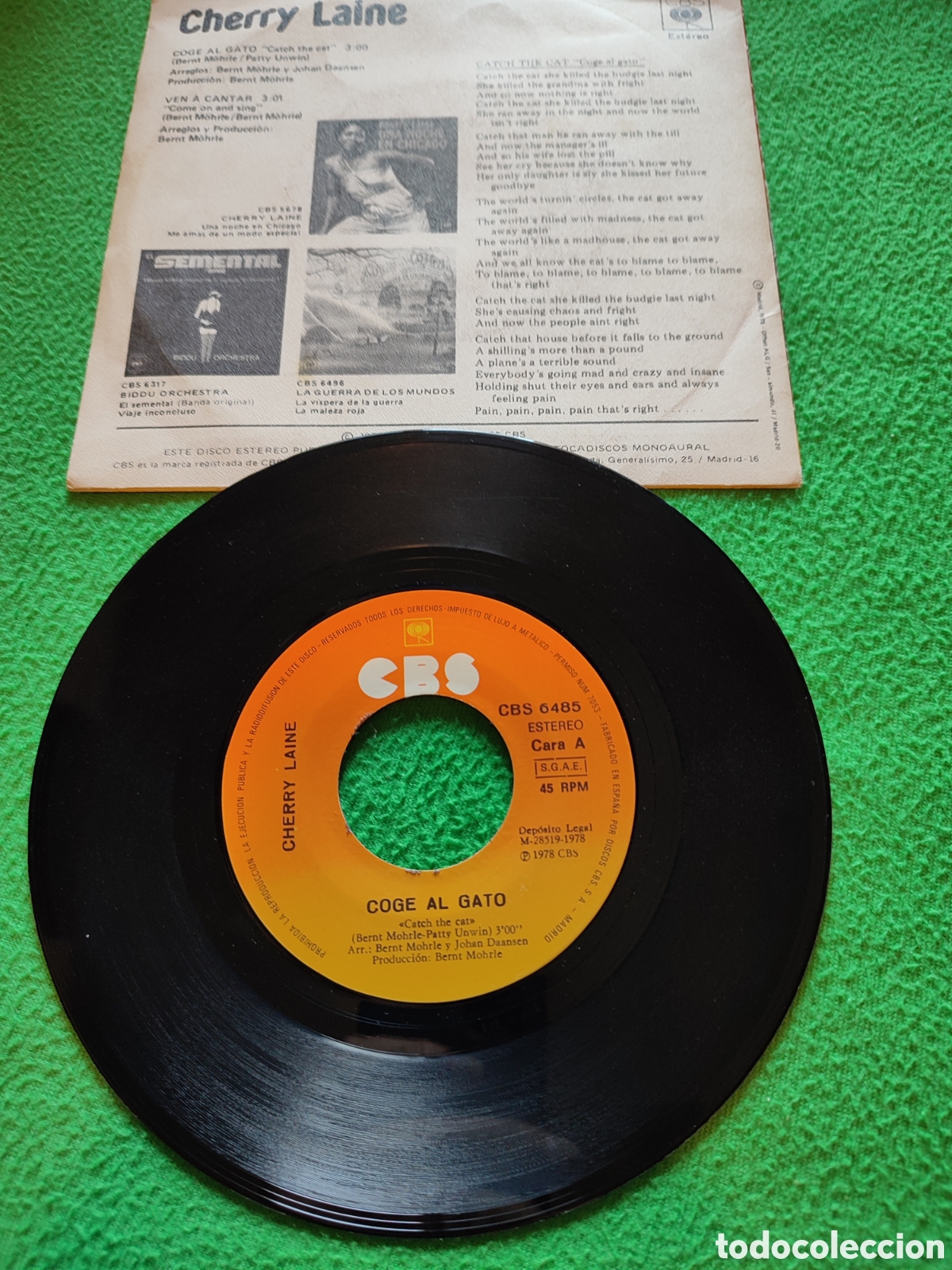 Discos de vinilo: Cherry Lane - Coge al gato - Foto 2