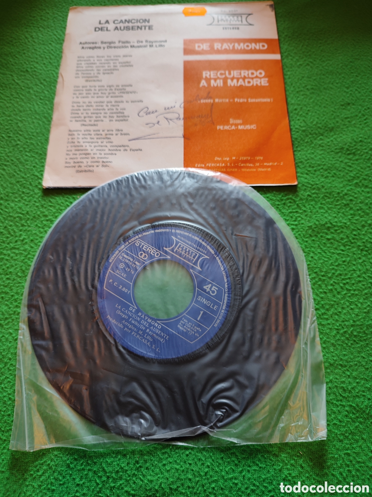 Discos de vinilo: De Raymond - La canci&oacute;n del ausente - Foto 2