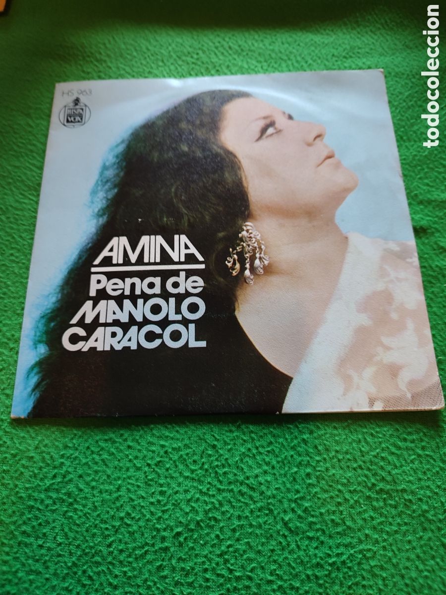 Discos de vinilo: Amina - Pena de Manolo Caracol - Foto 1