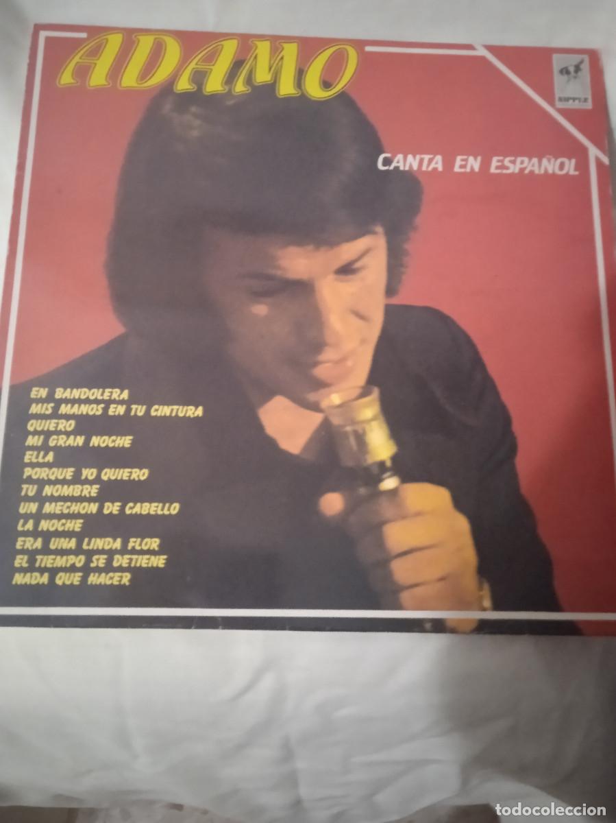 Discos de vinilo: ADAMO CANTA EN ESPA&Ntilde;OL, LP EMI 1986 - Foto 1