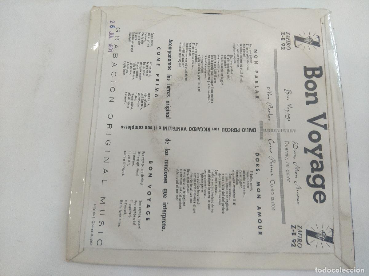 Discos de vinilo: EMILIO PERICOLI/BON VOYAGE/SINGLE. - Foto 3
