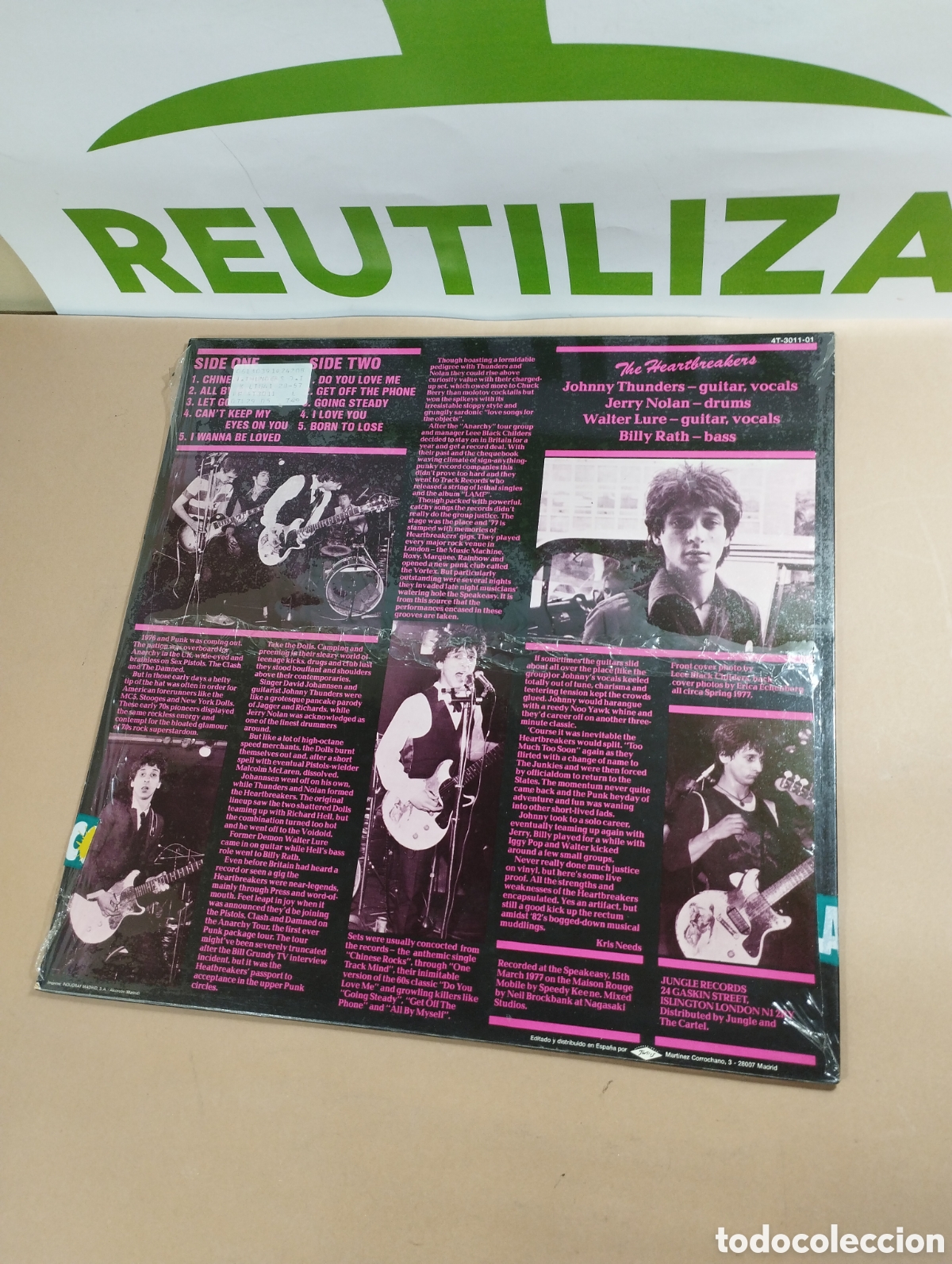 Discos de vinilo: Johnny Thunders & The Heartbreakers. Live at the Speakeasy. LP - Foto 2