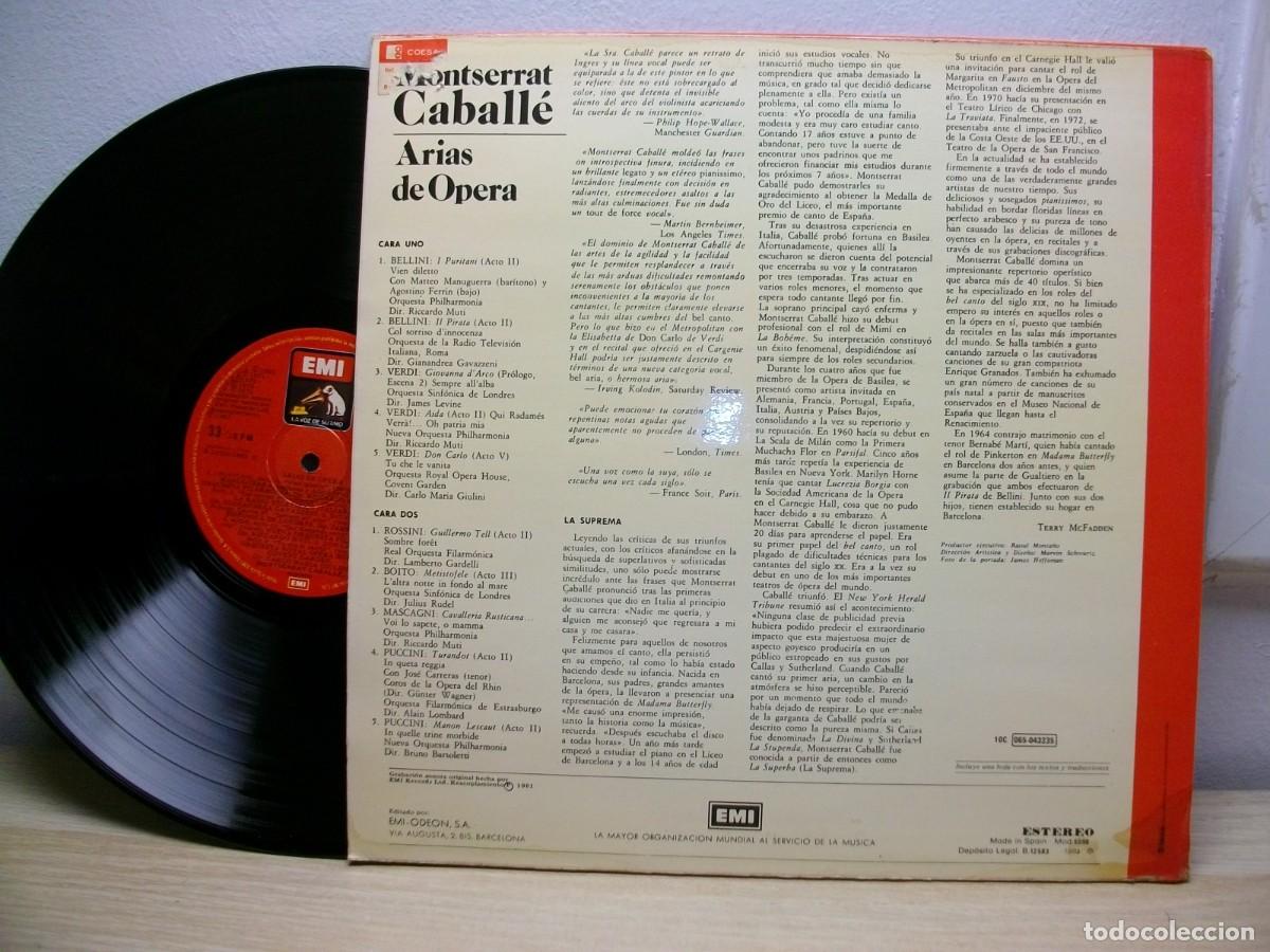 Discos de vinilo: Montserrat Caball&eacute; &ndash; Opera Arias LP - Foto 2