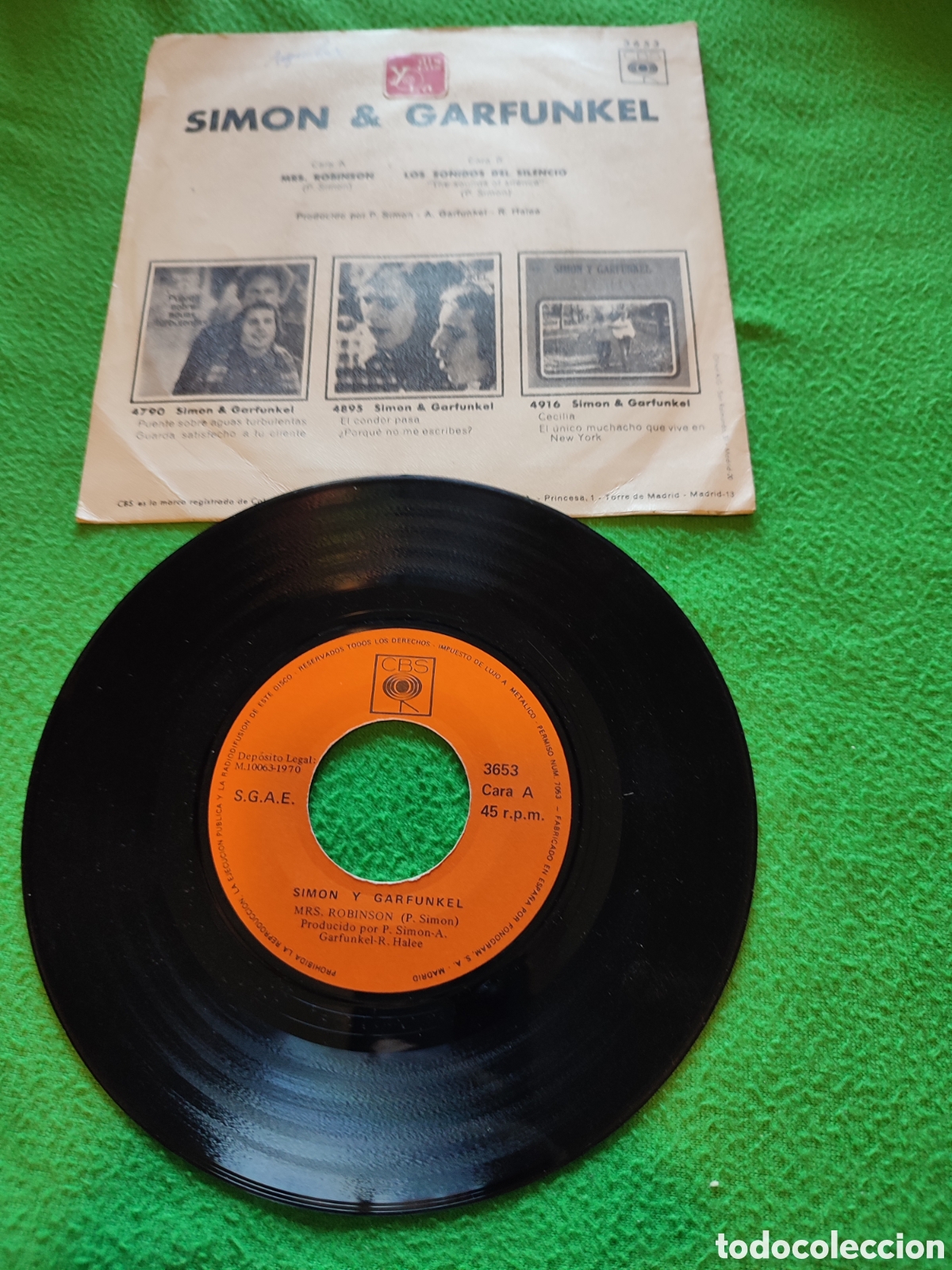 Discos de vinilo: Simon & Garfunkel - Mrs Robinson - Foto 2