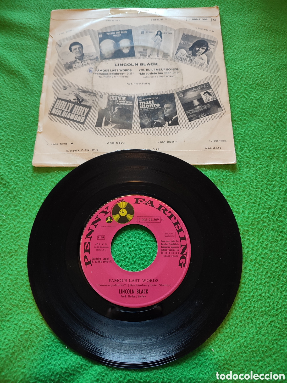 Discos de vinilo: Lincoln Black - Famous last words - Foto 2