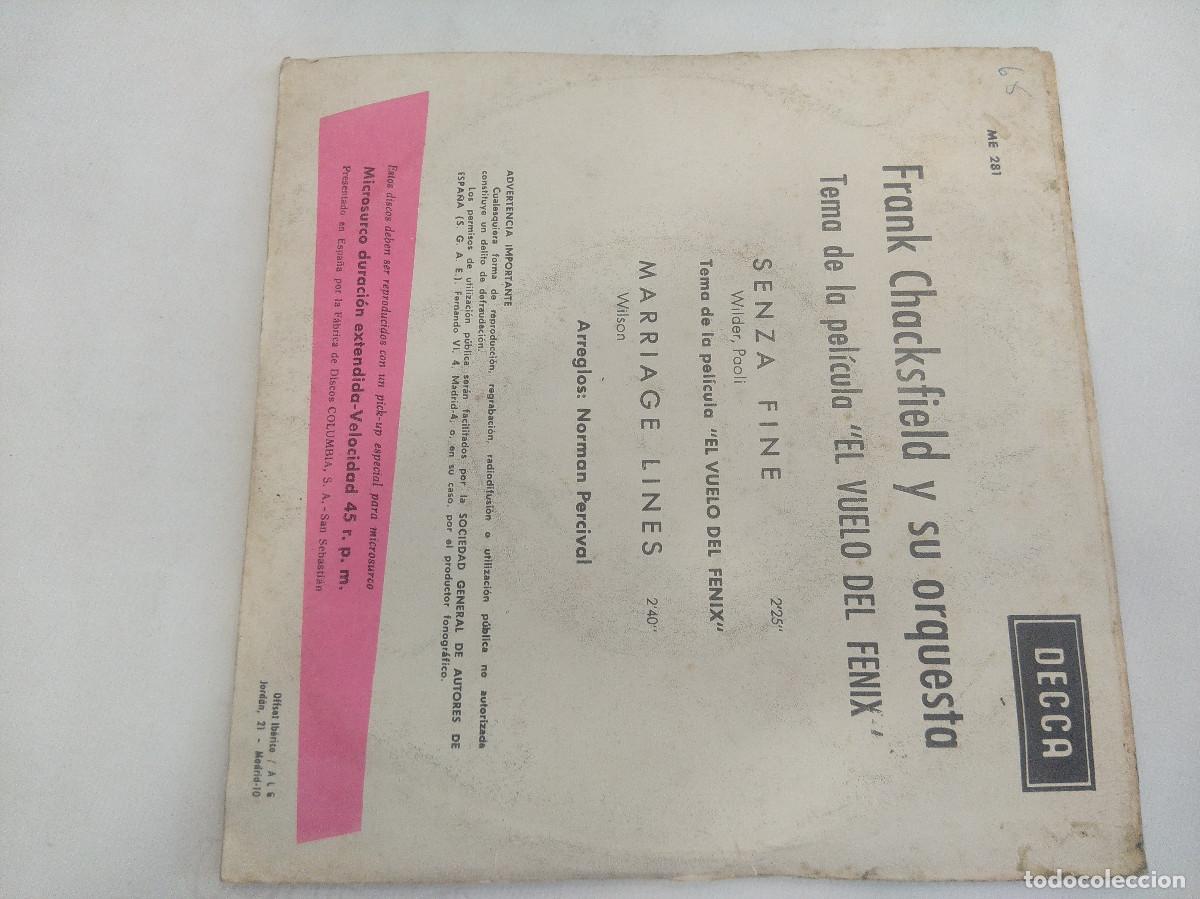 Discos de vinilo: FRANK CHACKSFIELD/SENZA FINE/SINGLE. - Foto 3