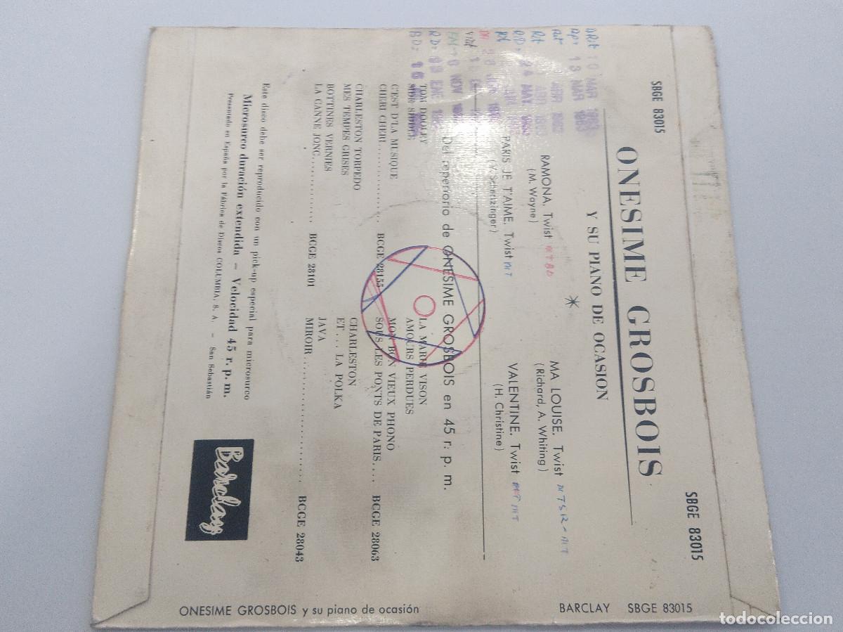 Discos de vinilo: ONESIME GROSBOIS/RAMONA/SINGLE. - Foto 3