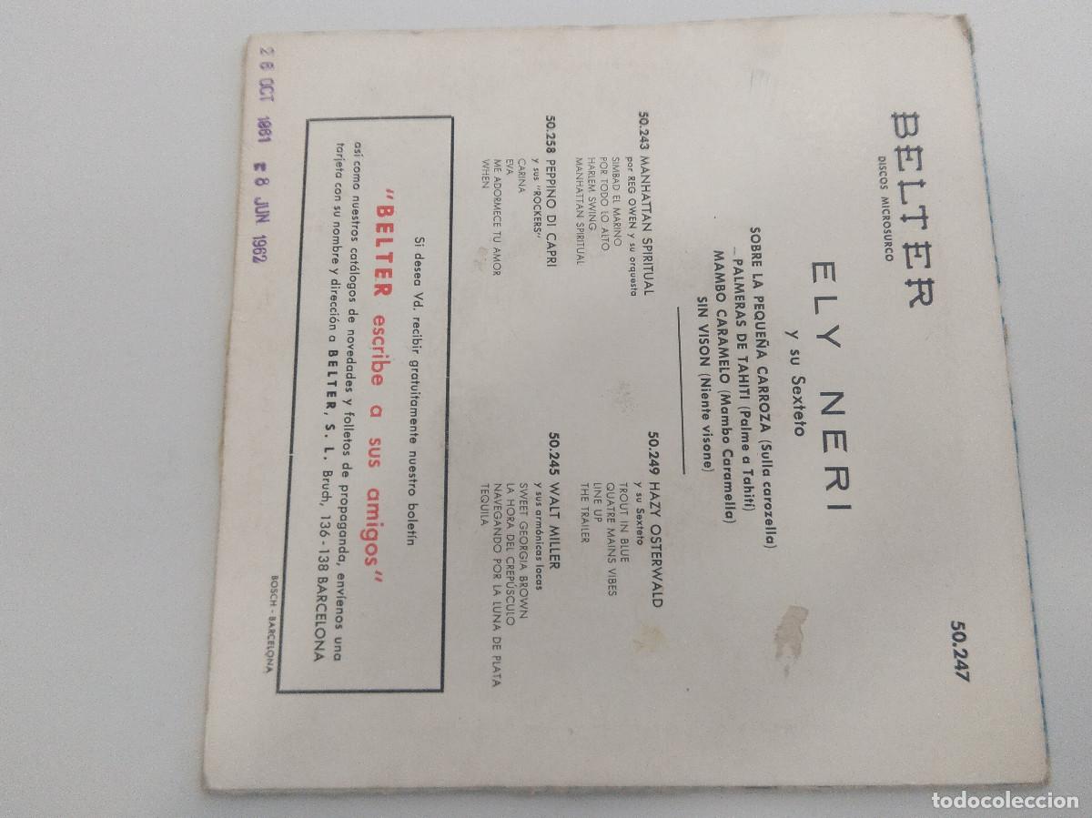 Discos de vinilo: ELY NERI Y SU SEXTETO/SINGLE. - Foto 3