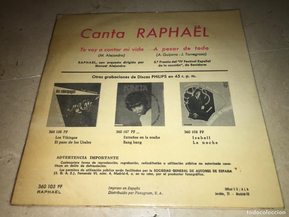 Discos de vinilo: RAPHAEL-TE VOY A CONTAR MI VIDA-ORIGINAL 1967 - Foto 2