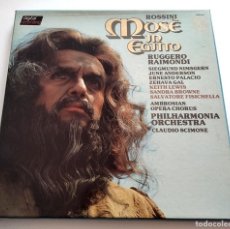 Discos de vinilo: ÓPERA MOSÈ IN EGITTO. GIOACCHINO ROSSINI. COFRE 3 LPS. 1982. PHILIPS 6769 081. VINILOS MINT.