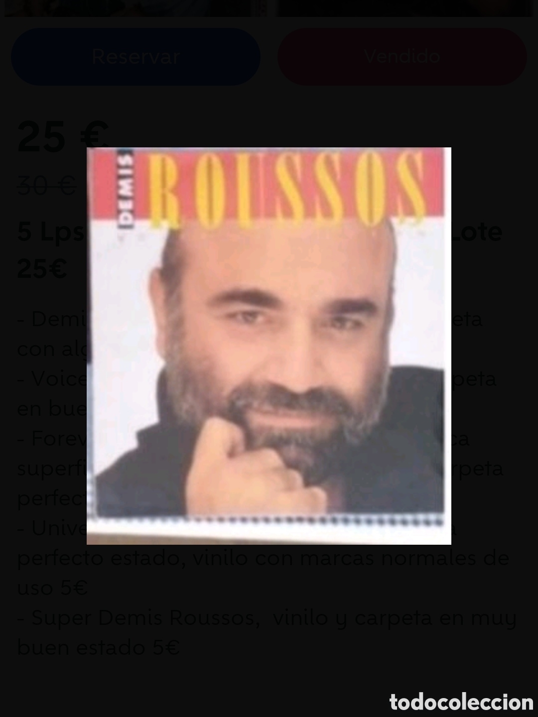 Discos de vinilo: Lote 5 Lps Demis Roussos - Foto 3