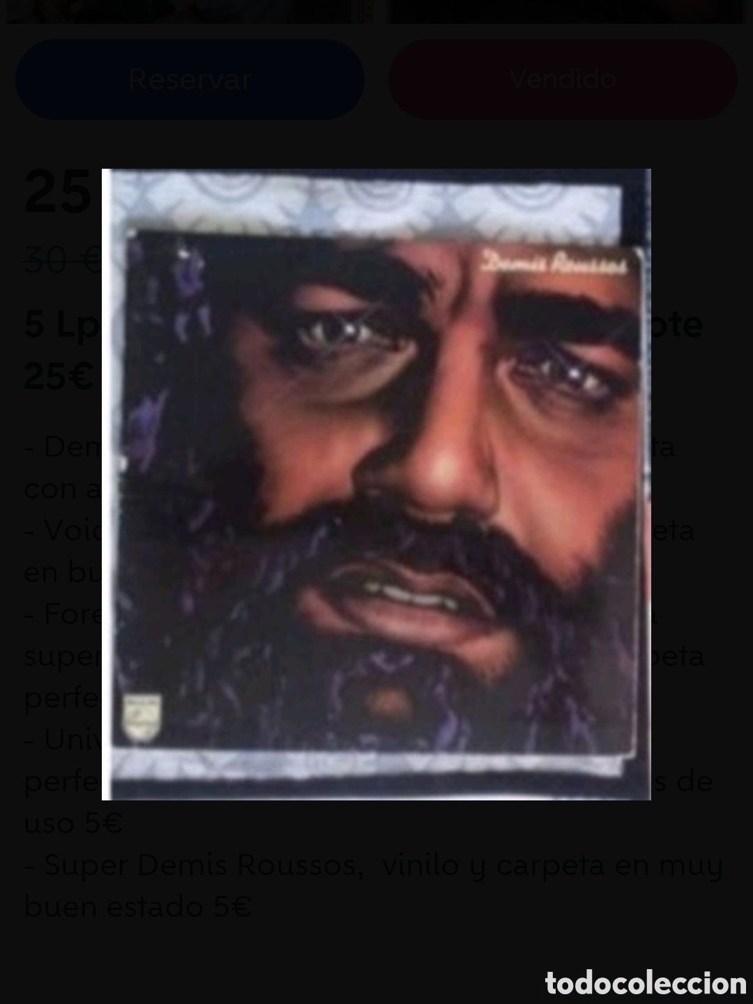 Discos de vinilo: Lote 5 Lps Demis Roussos - Foto 6