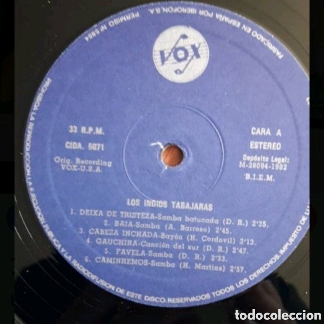 Discos de vinilo: Lp Los Indios Tabajaras - Foto 3