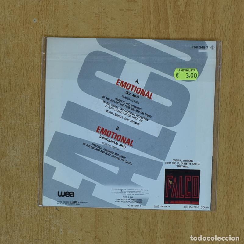 Discos de vinilo: FALCO - EMOTIONAL - SINGLE - Foto 2