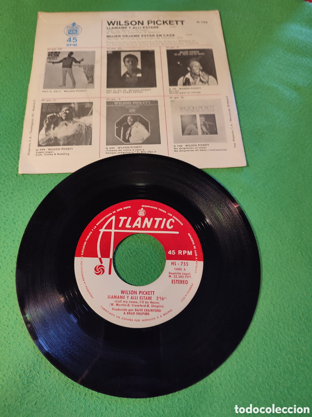 Discos de vinilo: Wilson Pickett - Ll&aacute;mame y all&iacute; estar&eacute; - Foto 2