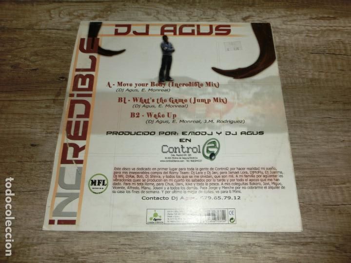 Discos de vinilo: DJ Agus &lrm;&ndash; Incredible - Foto 2