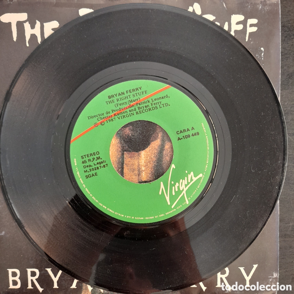 Discos de vinilo: Bryan Ferry &ndash; The Right Stuff. Vinilo, 7&rdquo;, Single. 1987, Espa&ntilde;a. - Foto 3