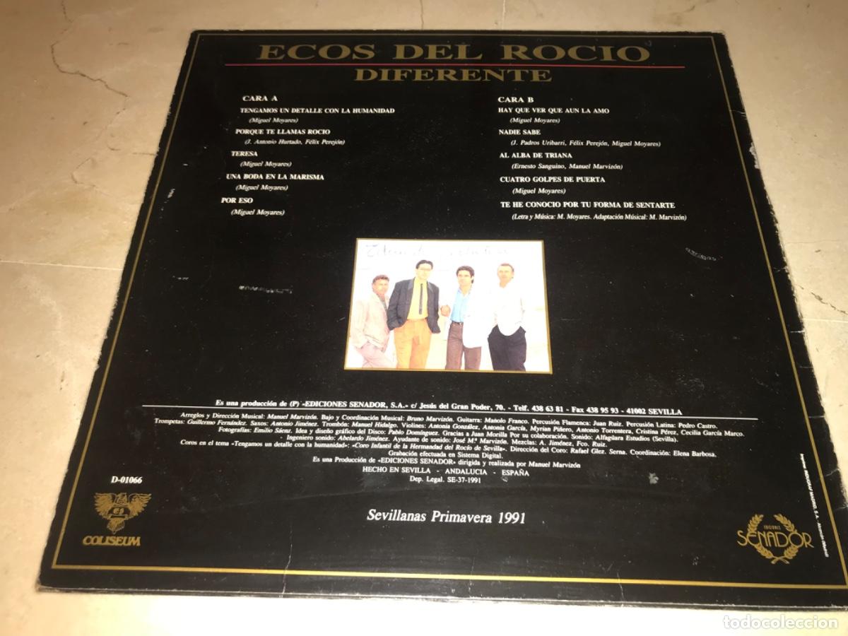 Discos de vinilo: ECOS DEL ROCIO-DIFERENTE SON-ORIGINAL 1991 - Foto 2