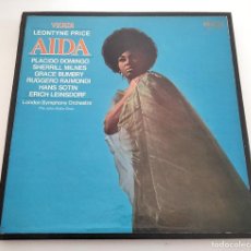 Discos de vinilo: ÓPERA AIDA. GIUSEPPE VERDI. COFRE 3 LPS. 1971. RCA LSC-6198. VINILOS MINT.