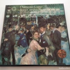 Discos de vinilo: ÓPERA LOUISE. MARC ANTOINE CHARPENTIER. COFRE 3 LPS. 1978. CBS S 79302. VINILOS MINT.