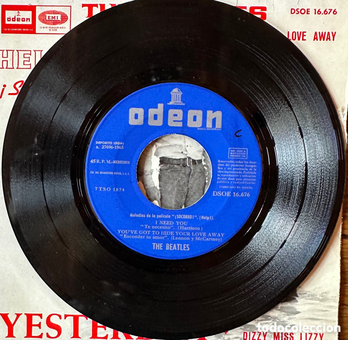 Discos de vinilo: THE BEATLES. HELP EDICI&Oacute;N ESPA&Ntilde;OLA - Foto 3