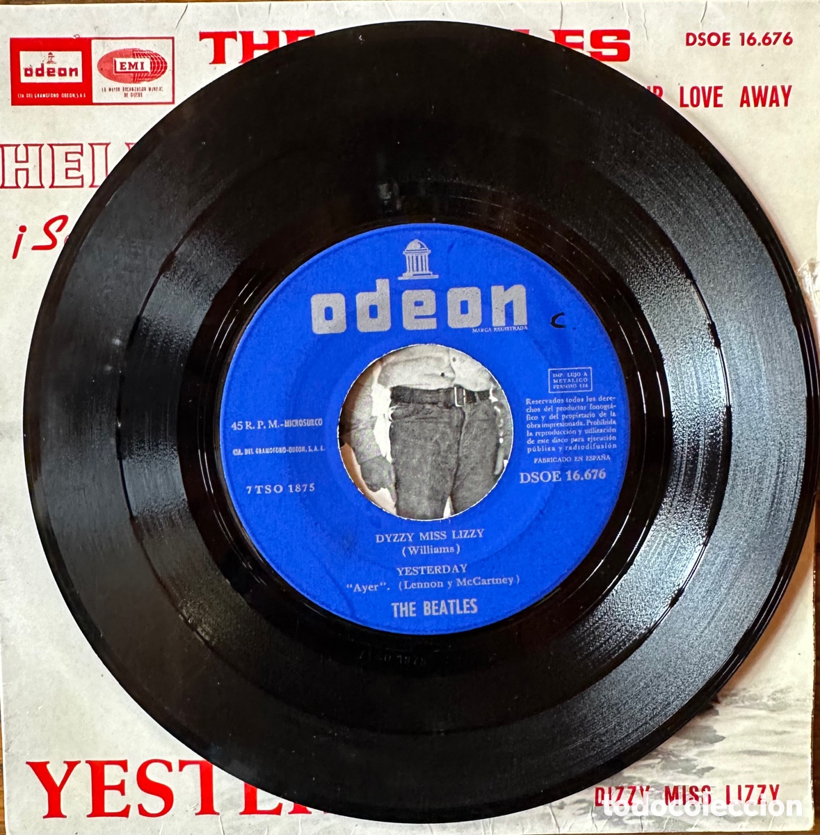 Discos de vinilo: THE BEATLES. HELP EDICI&Oacute;N ESPA&Ntilde;OLA - Foto 4