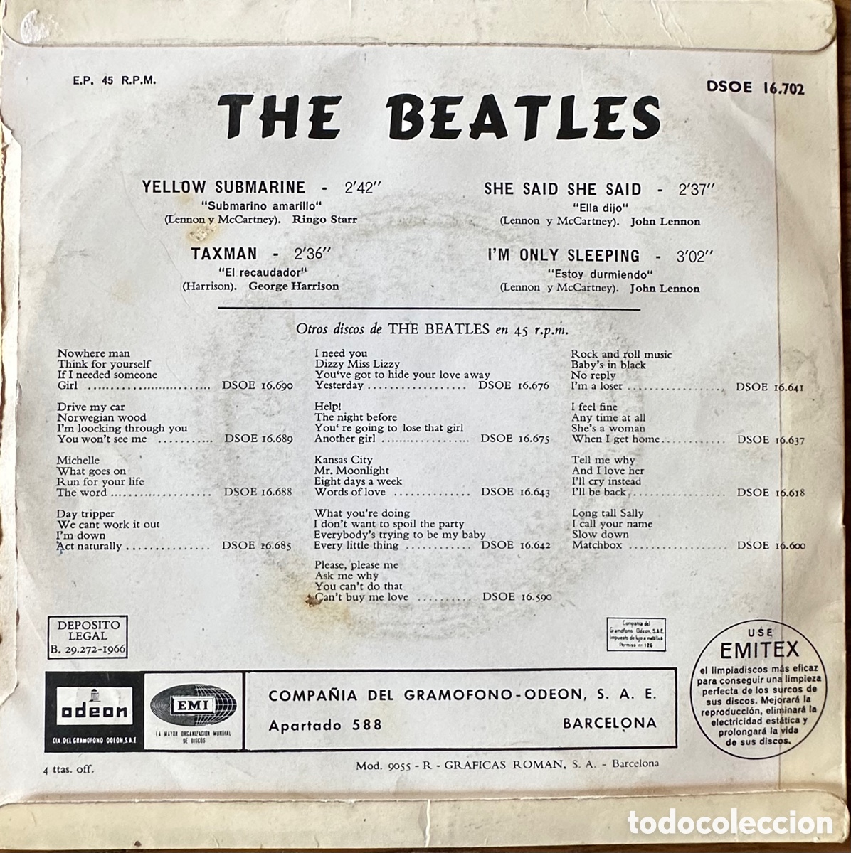 Discos de vinilo: BEATLES YELLOW SUBMARINE - Foto 2