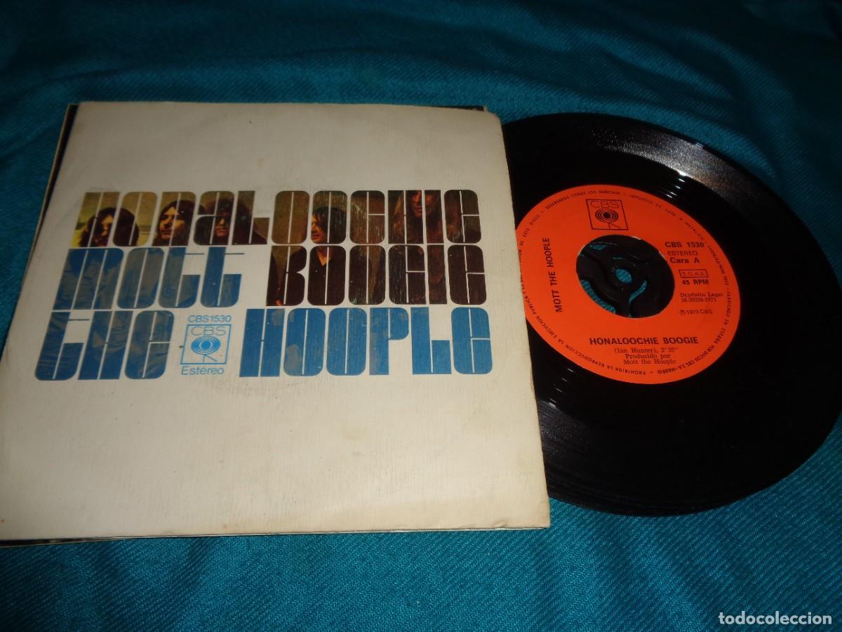 Discos de vinilo: MOTT THE HOOPLE. HONALOOCHIE BOOGIE / ROSA. CBS, 1973. EDC. SPAIN. CON TRI-CENTRE. IMPECABLE (#) - Foto 1