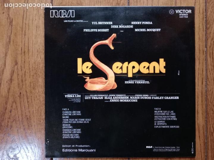Discos de vinilo: Ennio Morricone - le serpent - Foto 2
