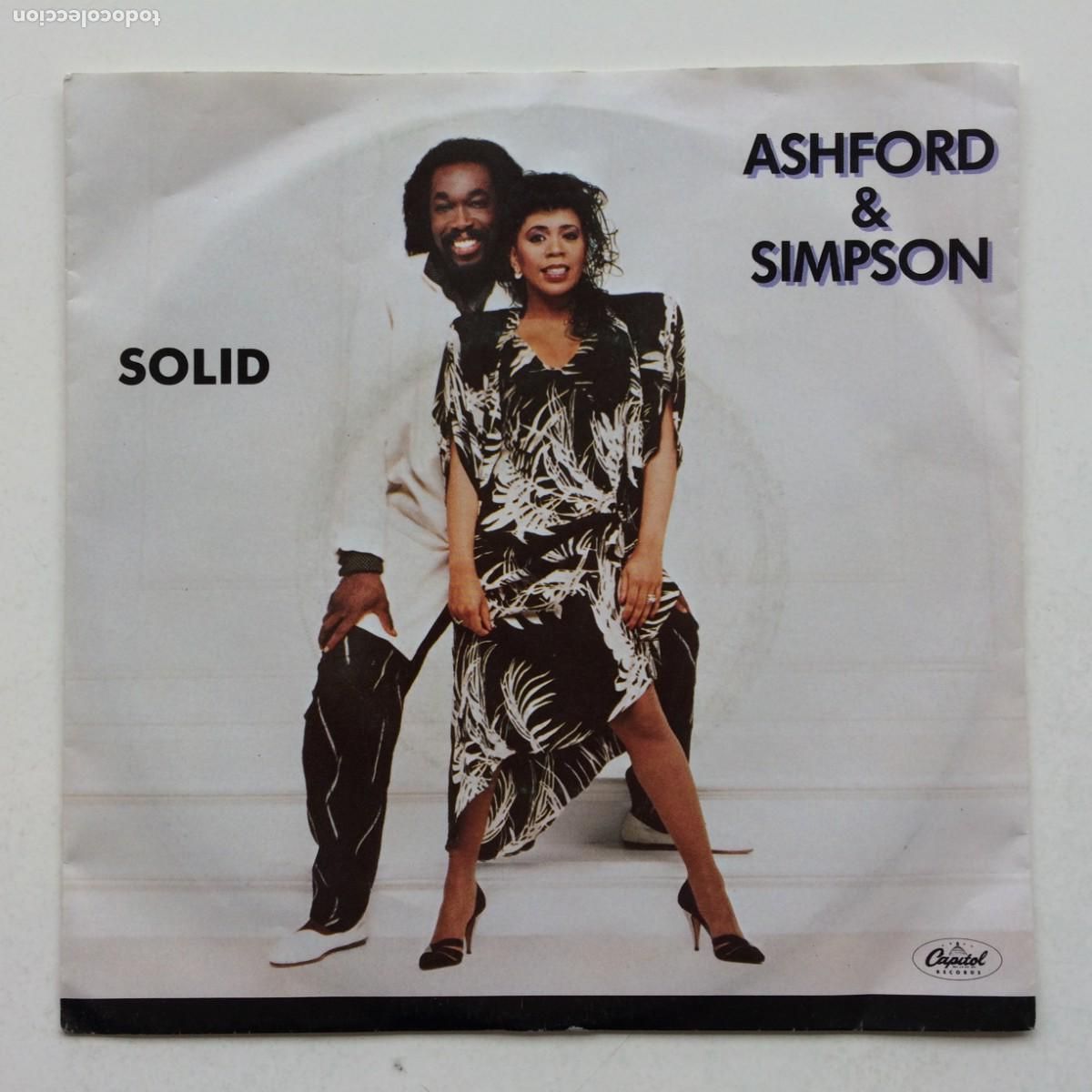 Discos de vinilo: Ashford & Simpson &ndash; Solid / Solid (Dub Version) , Holanda 1984 Capitol Records - Foto 1