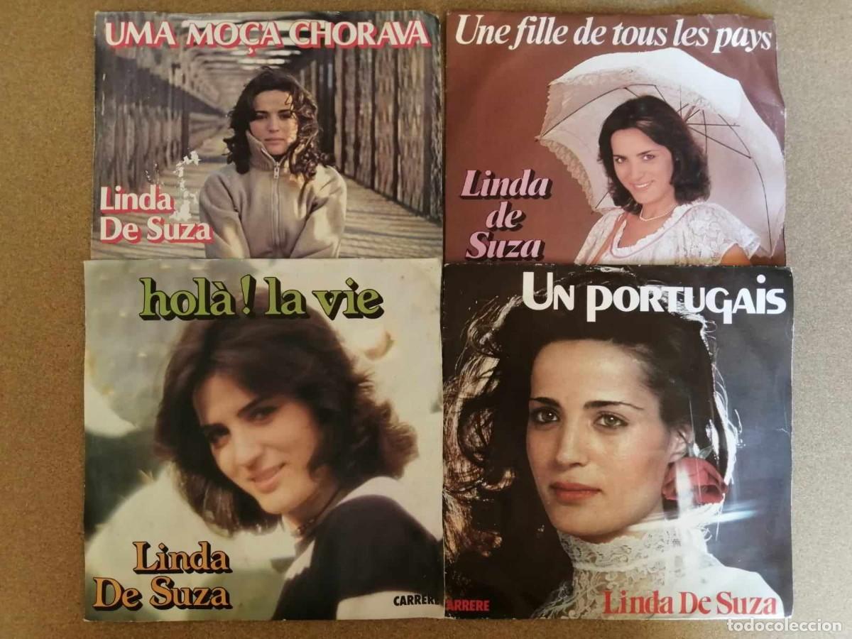 Discos de vinilo: CUATRO DISCOS SINGLE LINDA DE SUZA - Foto 1