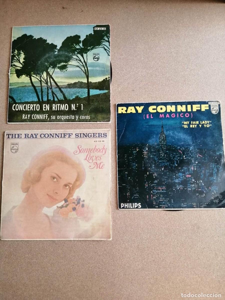 Discos de vinilo: TRES DISCOS SINGLE. RAY CONNIFF ORQUESTA Y COROS - Foto 1