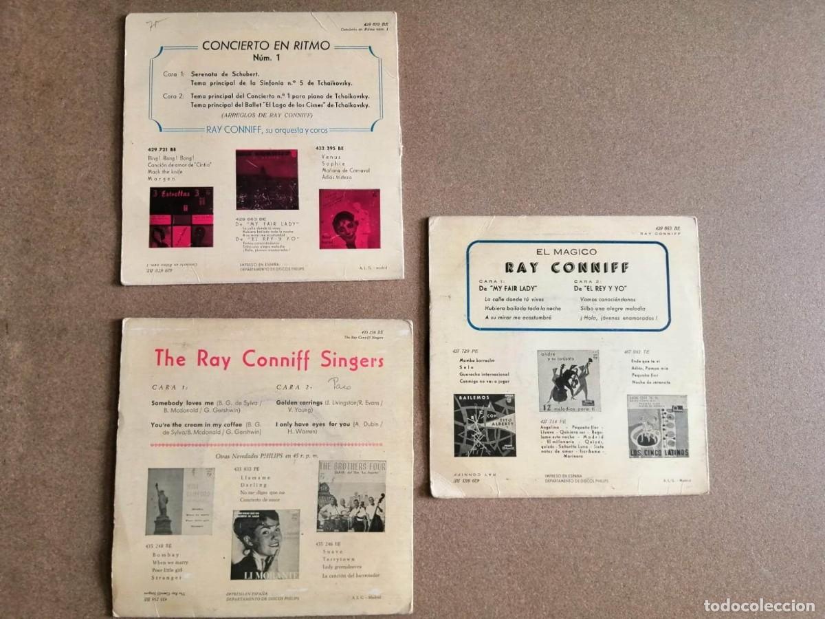 Discos de vinilo: TRES DISCOS SINGLE. RAY CONNIFF ORQUESTA Y COROS - Foto 2